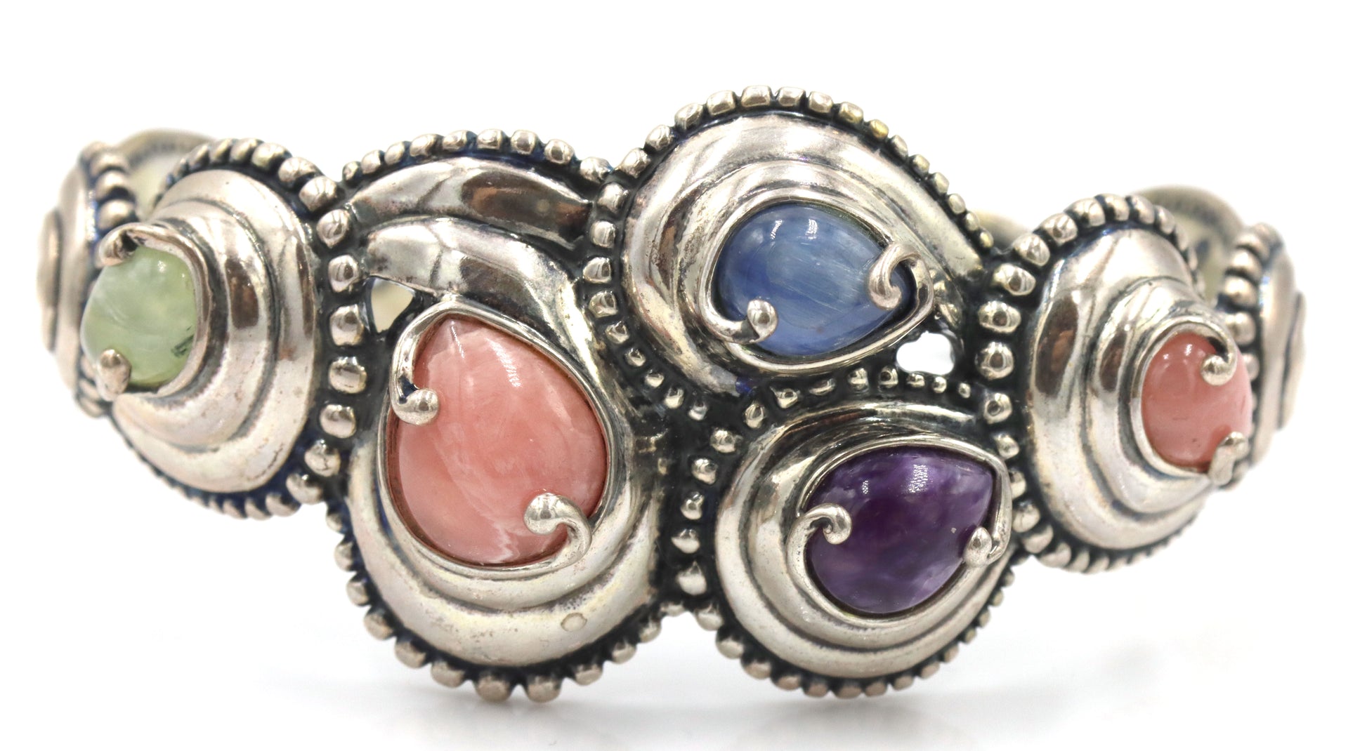 Carolyn Pollack Relios Multi Stone 925 Sterling Silver Cuff Bracelet