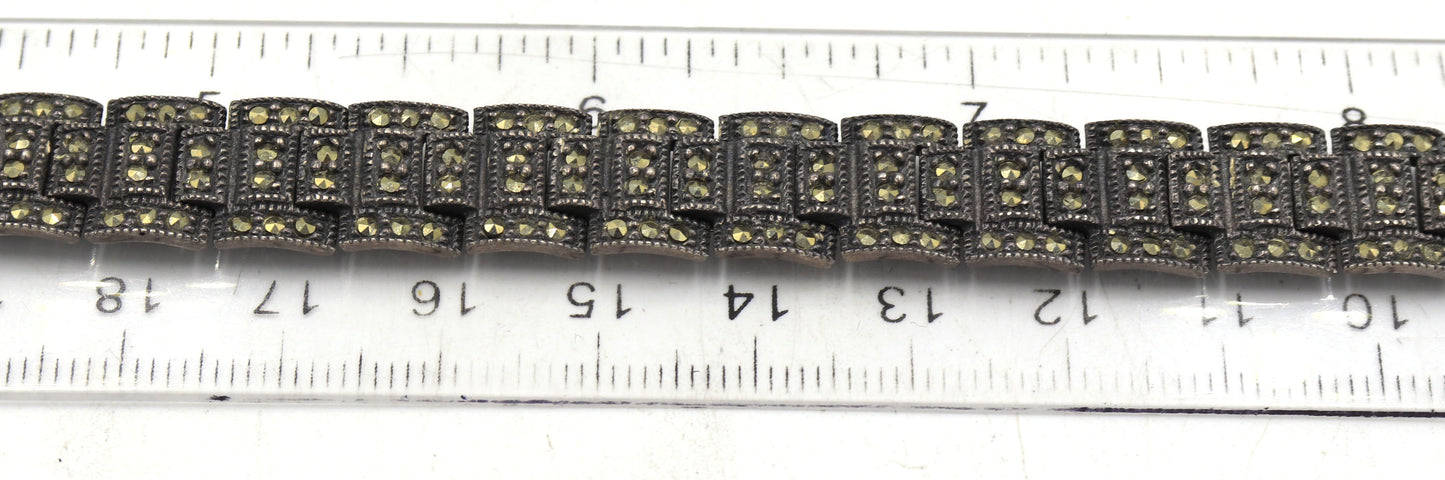 Group lot of 10 Vintage 925 sterling silver bracelets