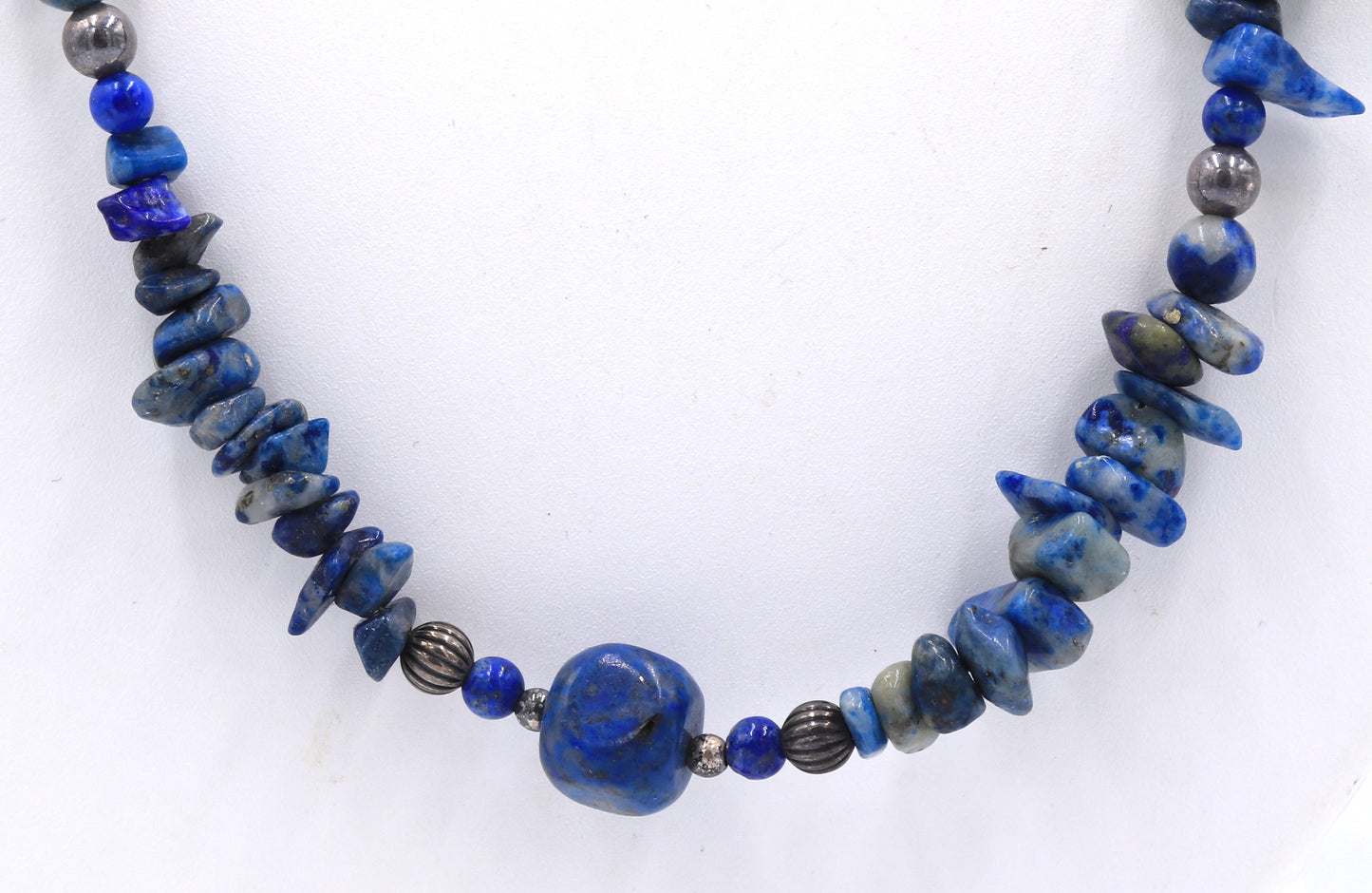 Lapis necklace with 925 sterling silver