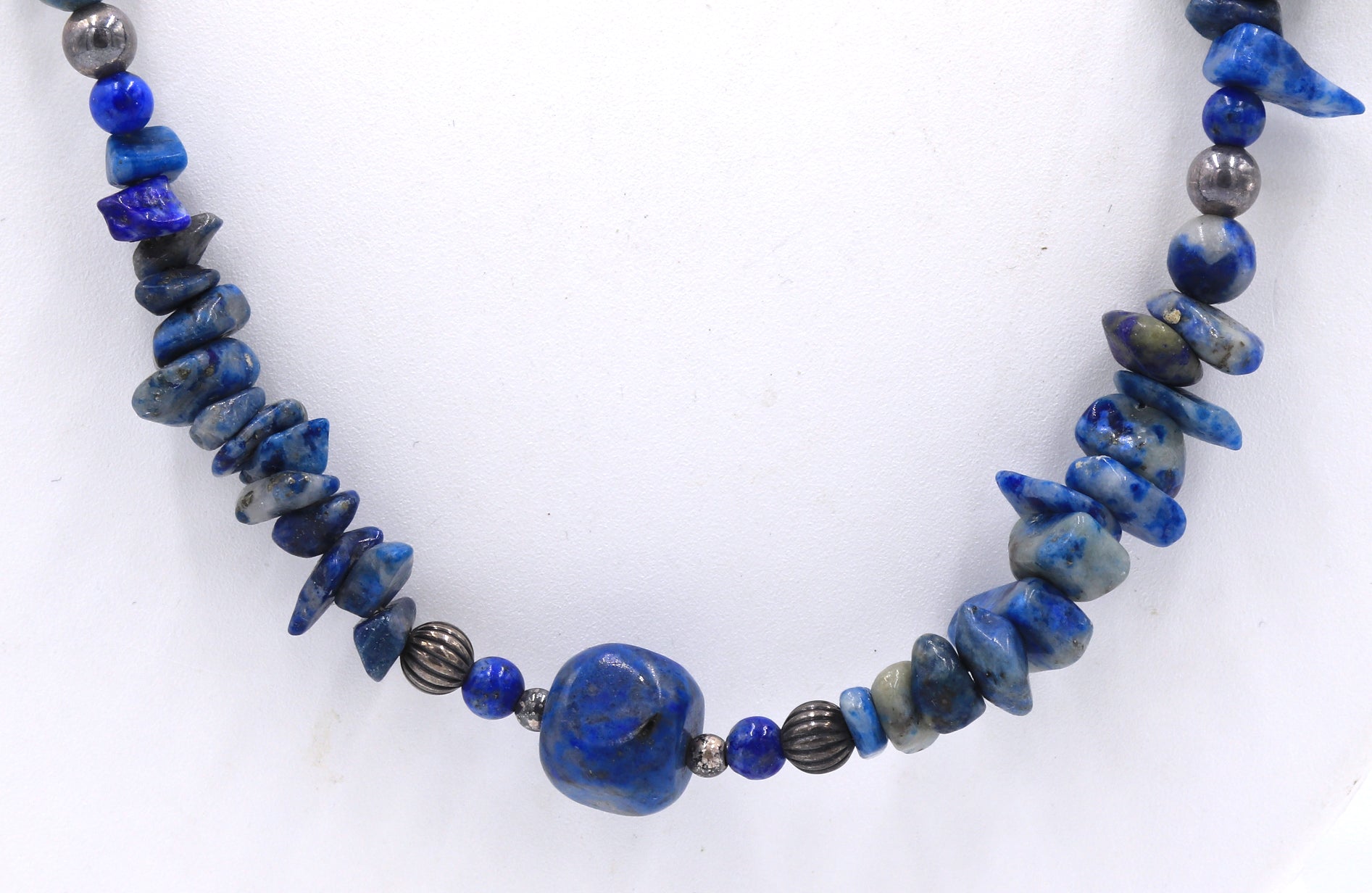 Lapis necklace with 925 sterling silver