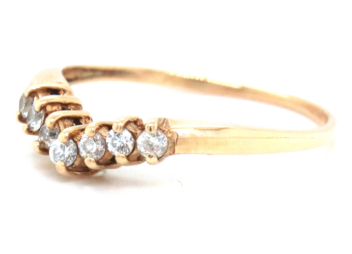 10kt Yellow gold diamond band