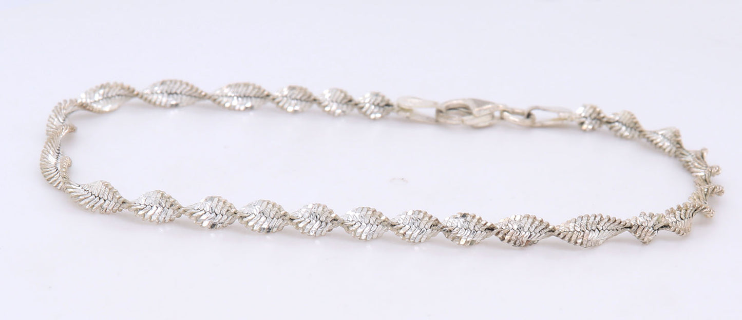 Italian 925 sterling silver rope bracelet