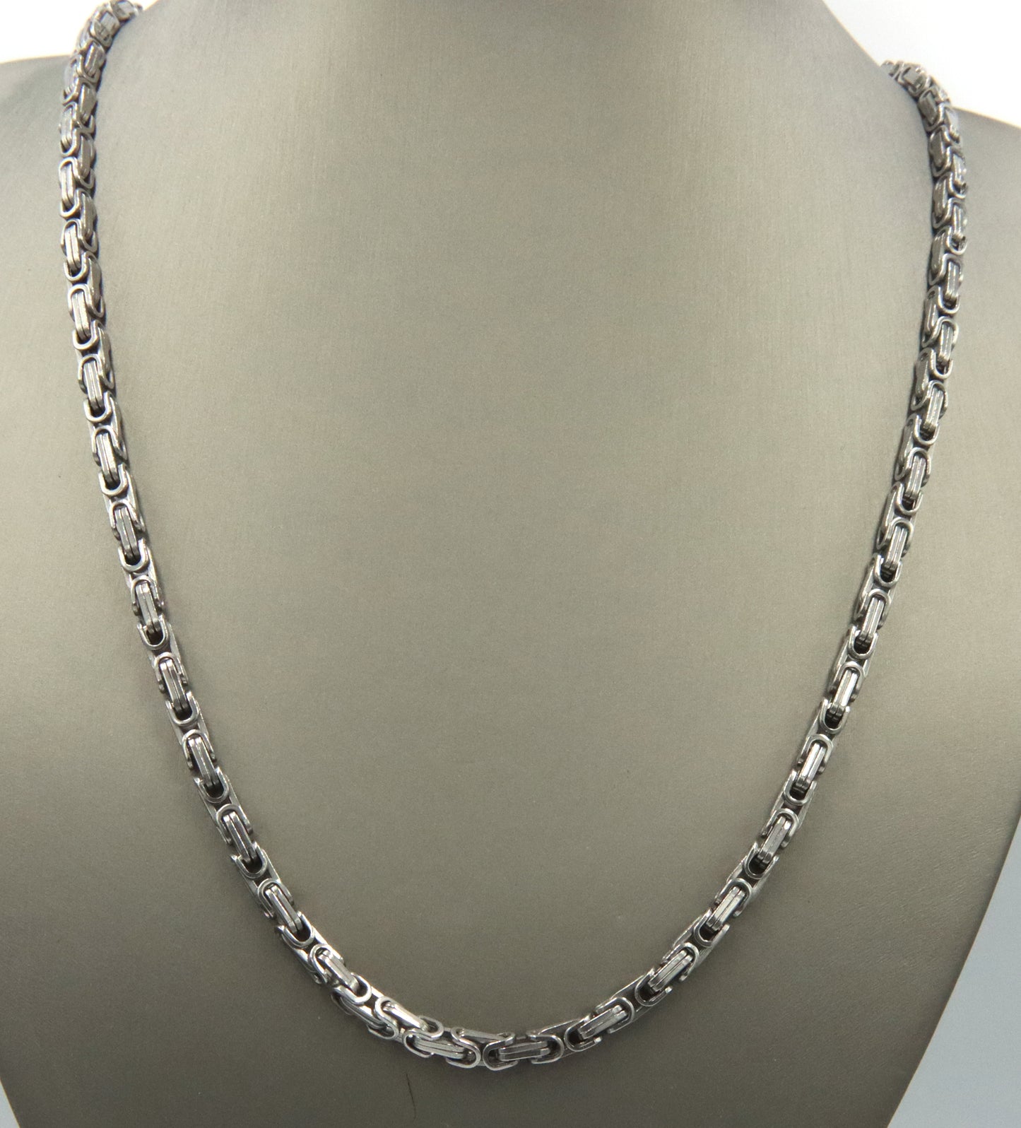Stainless steel Byzantine chain necklace