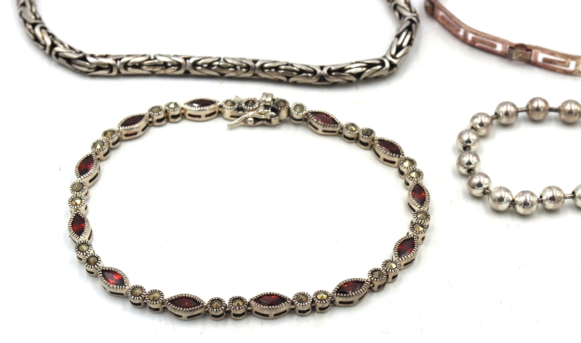 Group lot of 4 vintage 925 sterling silver bracelets