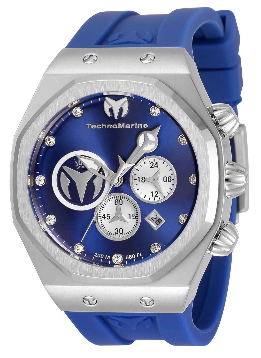 Technomarine Men's Reef Quartz Chronograph Blue, Silver Dial Watch
