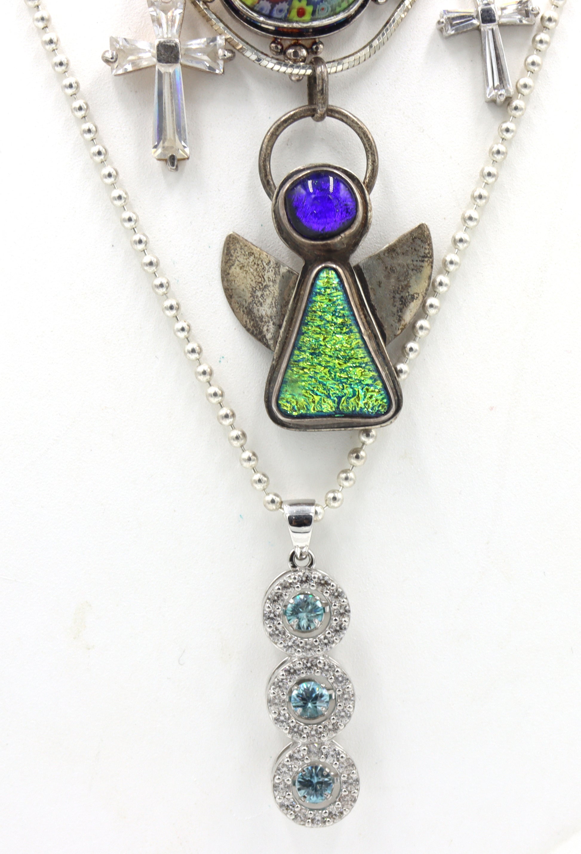 Group lot of 7 Vintage 925 sterling silver necklaces