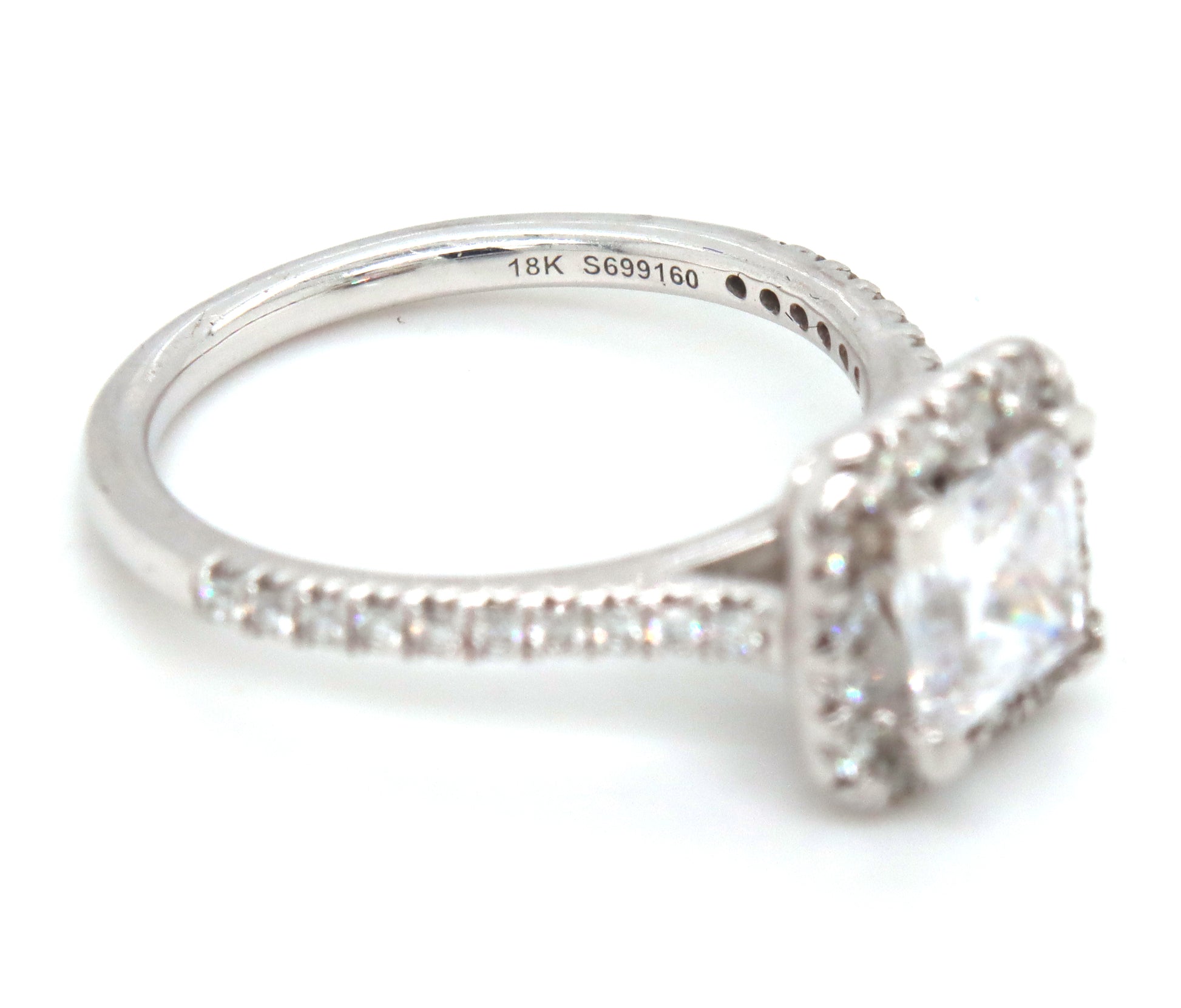 Gabriel & Co 0.38ctw princess cut halo semi mtg