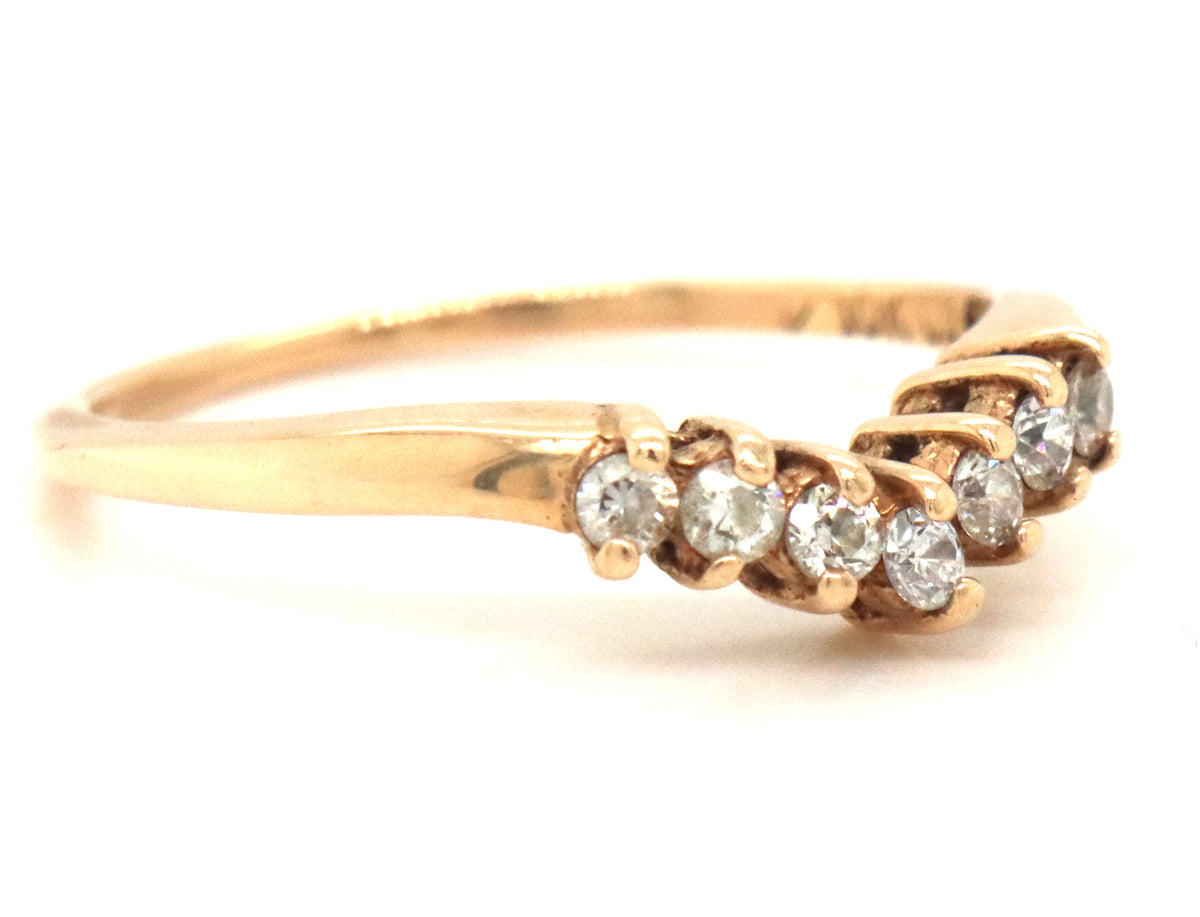 10kt Yellow gold diamond band