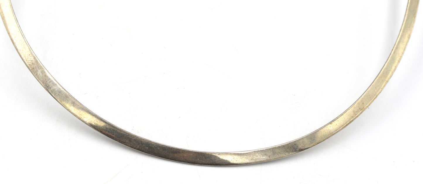 Lot of 2 Vintage 925 sterling silver cuff necklaces