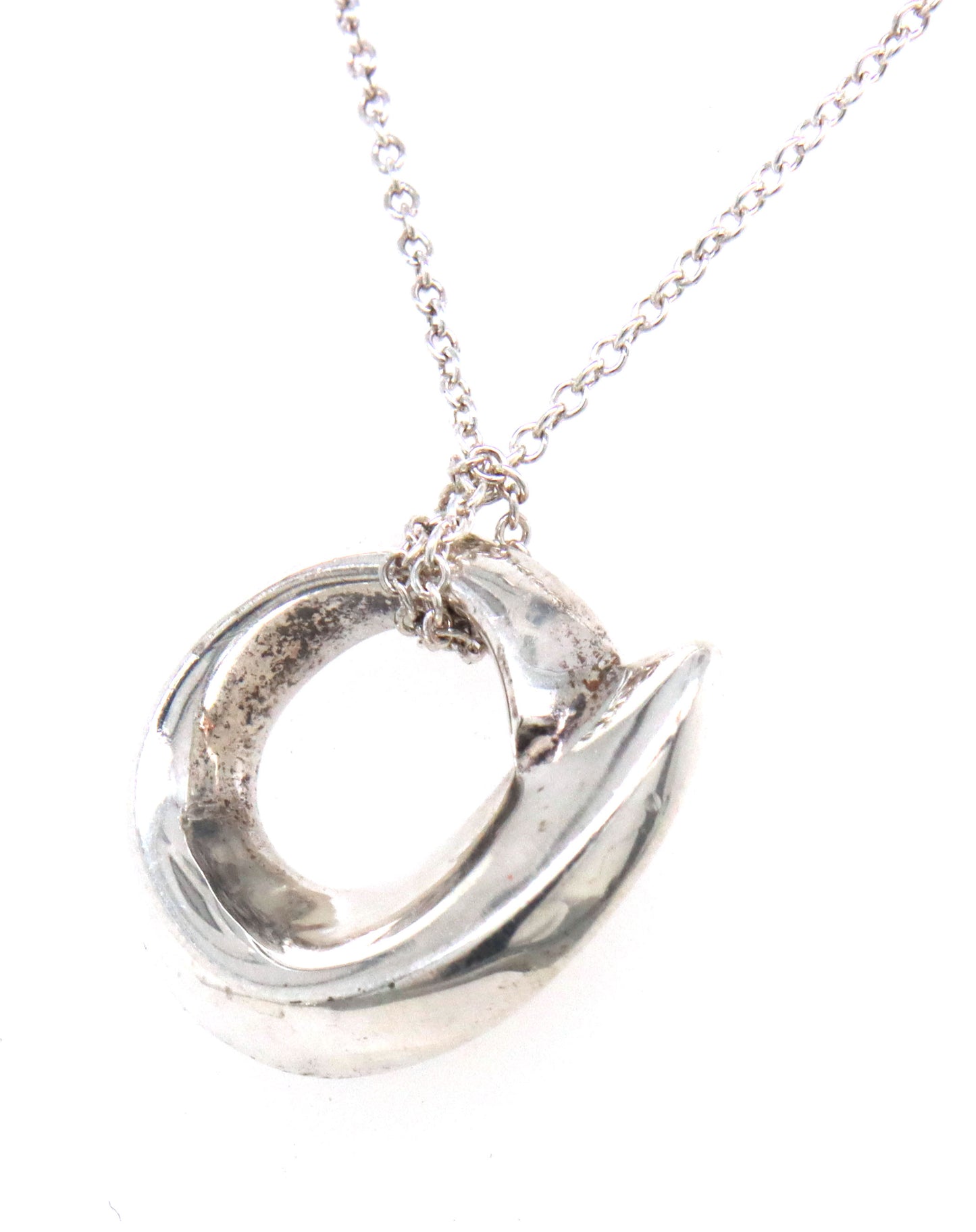 Tiffany & Co Frank Gehry fish circle pendant necklace