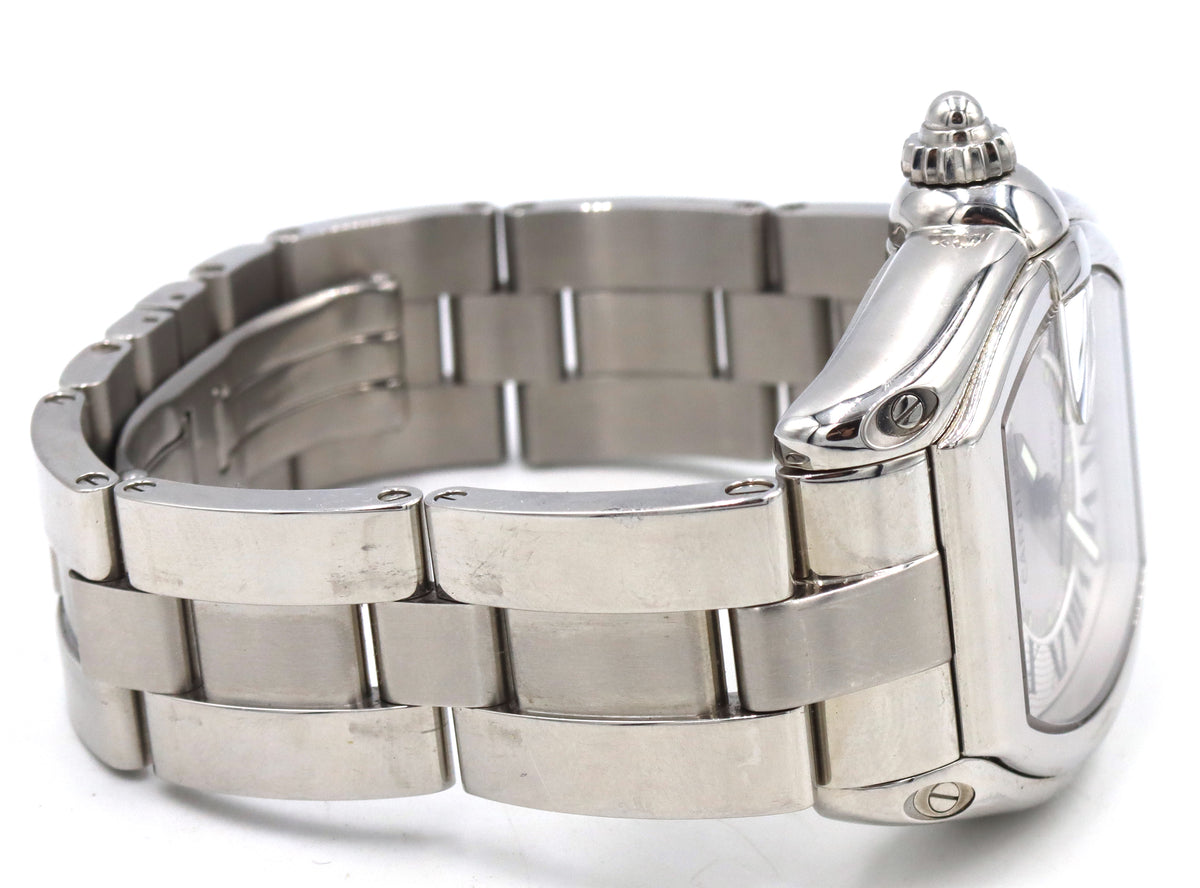 Cartier Roadster Silver Roman Numerals Dial Watch