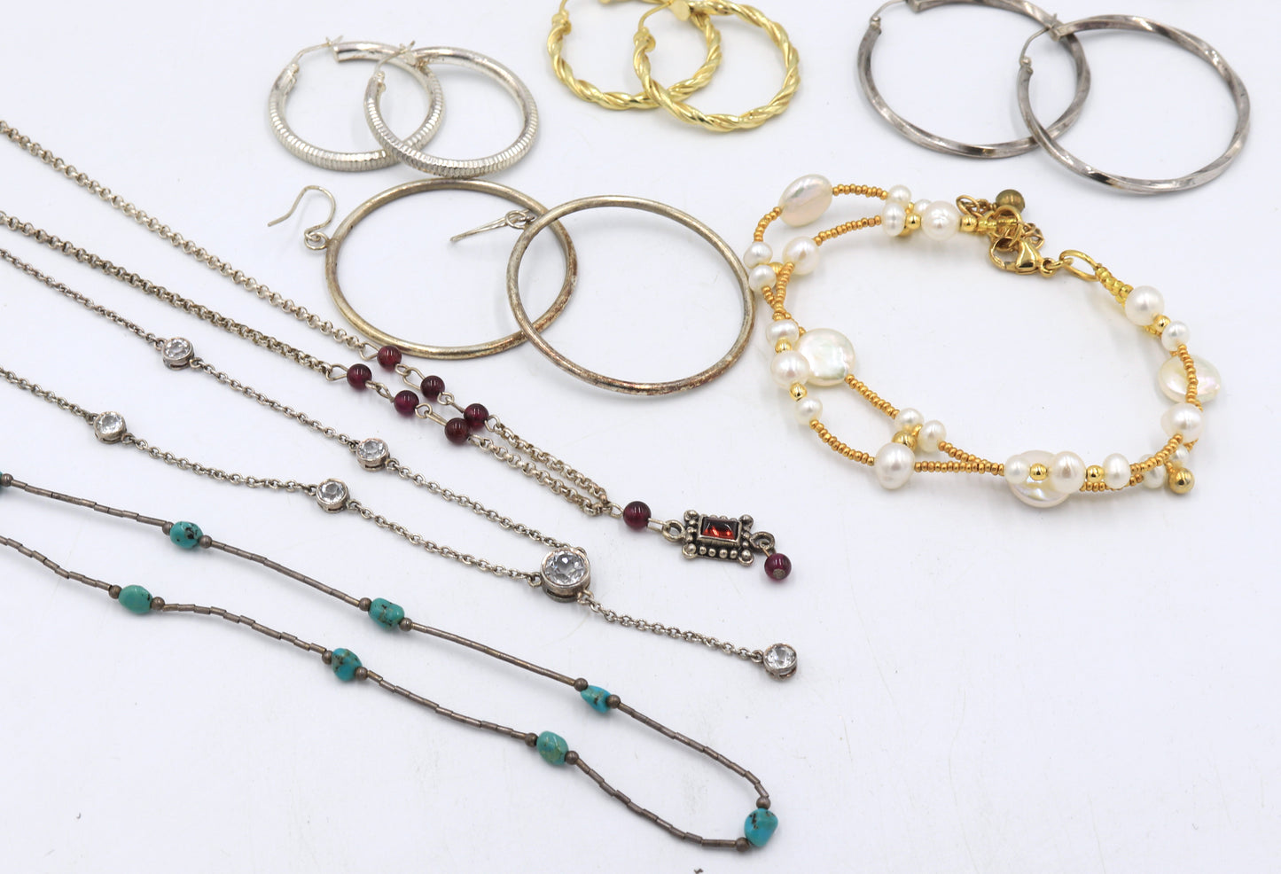 Group lot of vintage 925 sterling silver jewelry