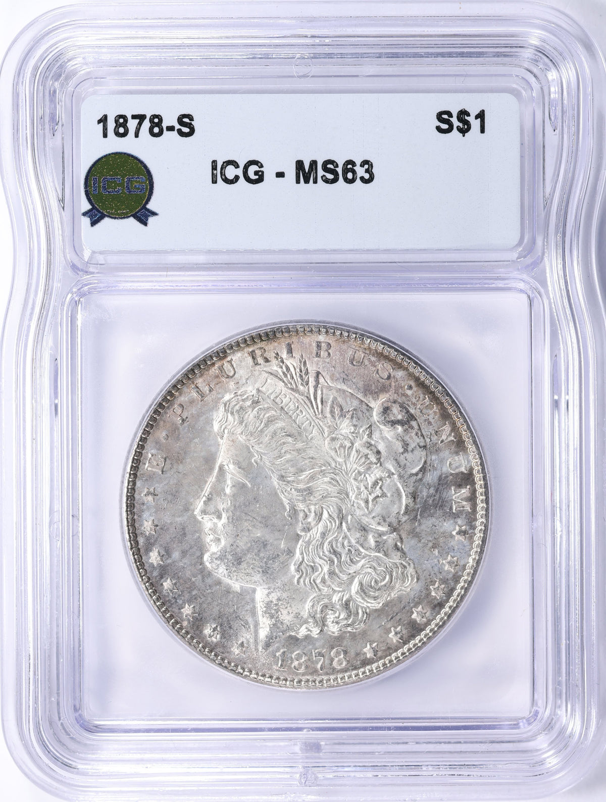 1878-S Morgan Silver Dollar ICG MS-63