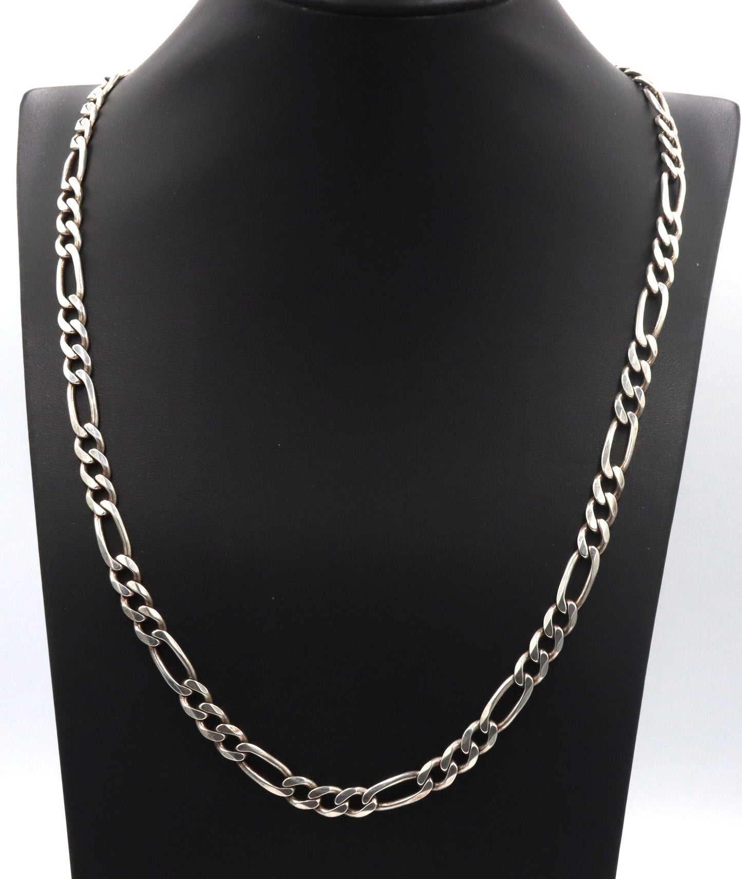 Italian 925 sterling silver Figaro chain necklace