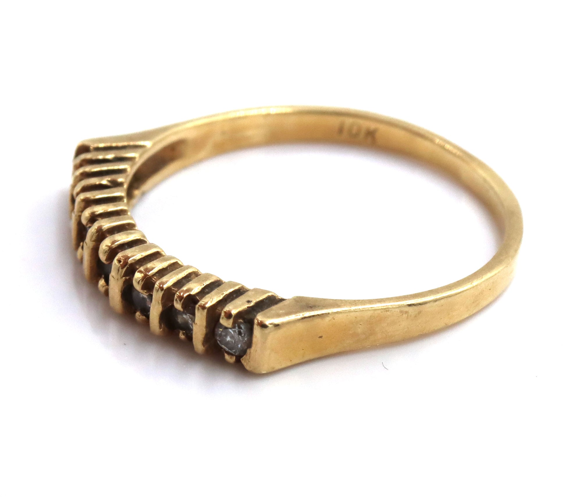 10kt Yellow gold diamond band