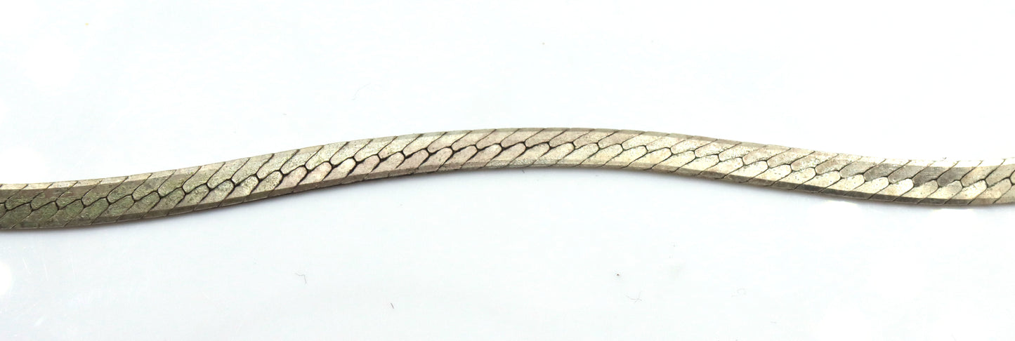 Lot of 3 Italian Vintage 925 sterling silver Herringbone chains