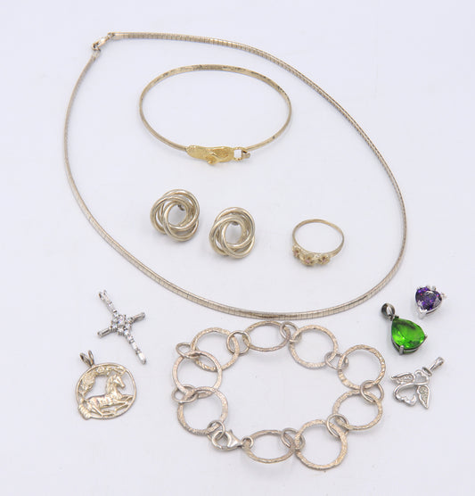 Vintage 925 Sterling Silver Lot of Jewelry