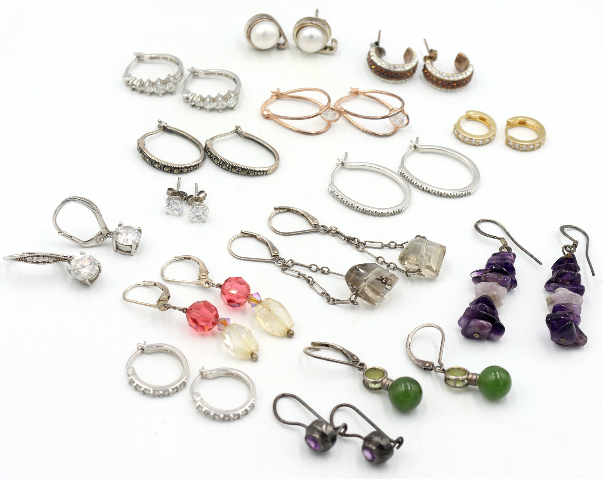Group lot of Vintage 925 sterling silver earrings
