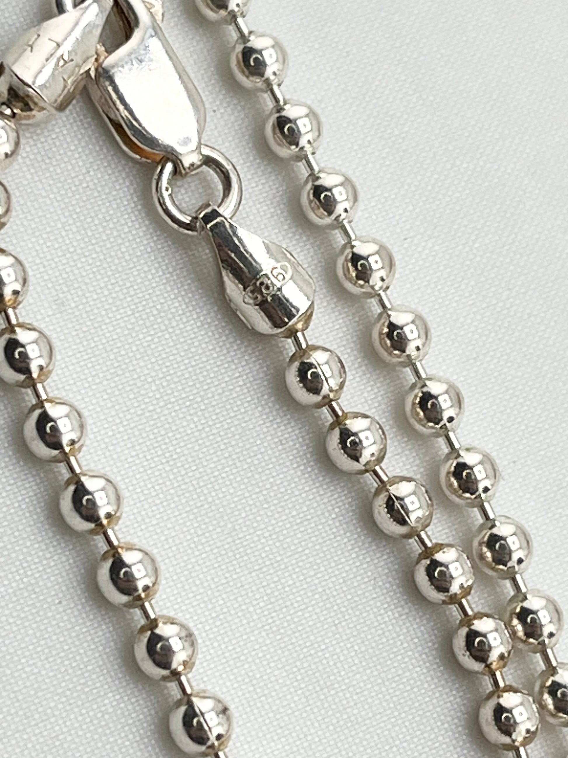 Mexican 925 Sterling Silver Large Oval Red Jasper With Silver Ball Chain