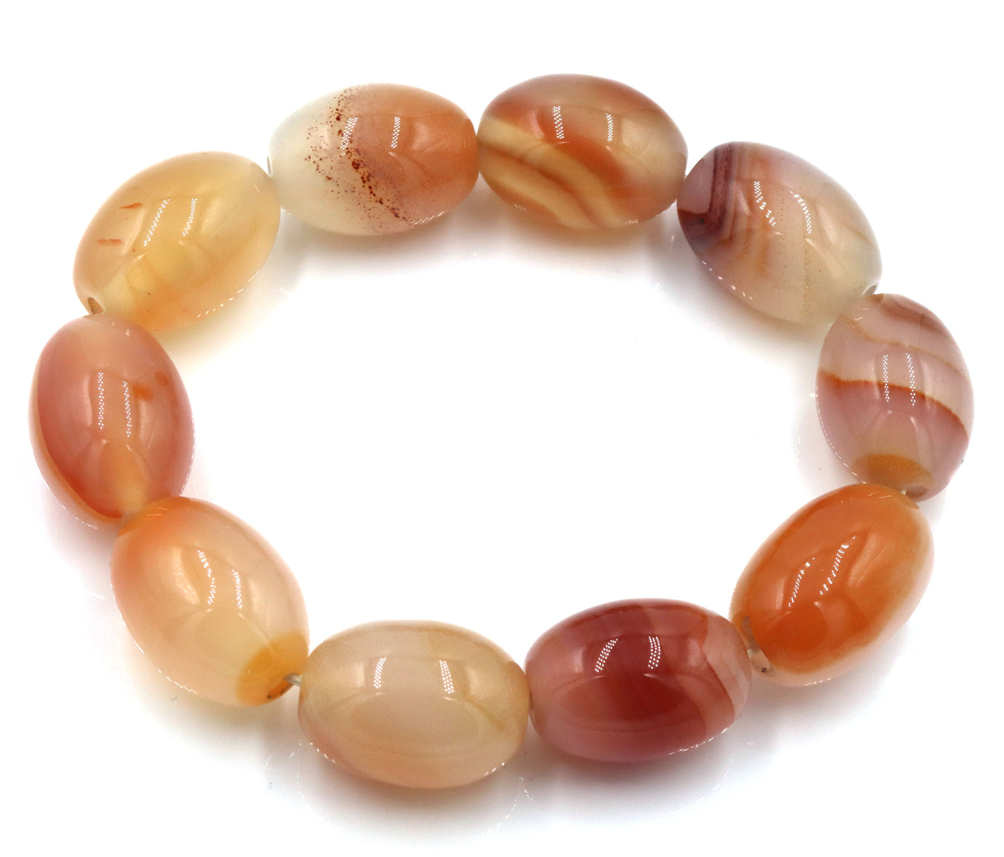 Orange quartz chunky bracelet