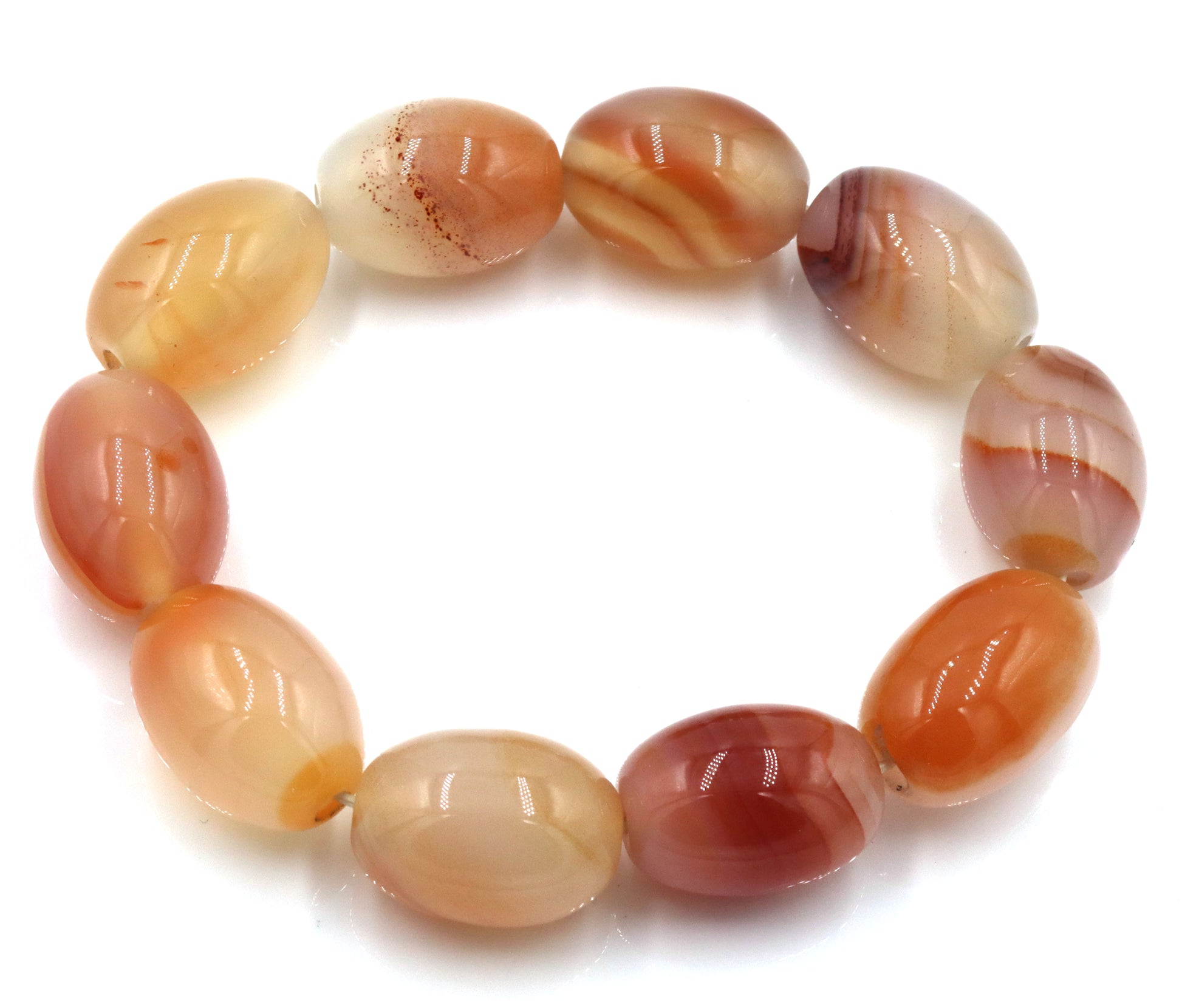 Orange quartz chunky bracelet