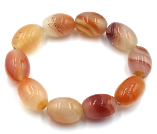 Orange quartz chunky bracelet