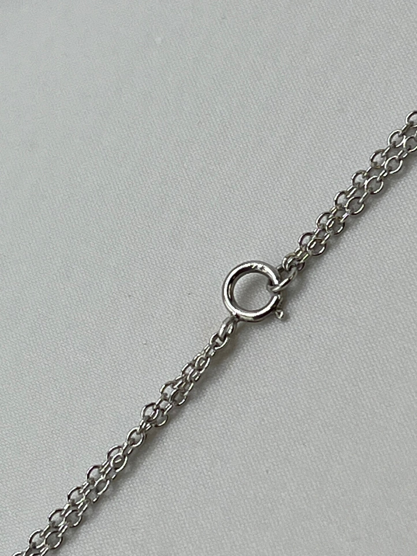 925 Sterling Silver Filigree Round Crystal Pave With carved Rose Motif In Center Pendant With Double
