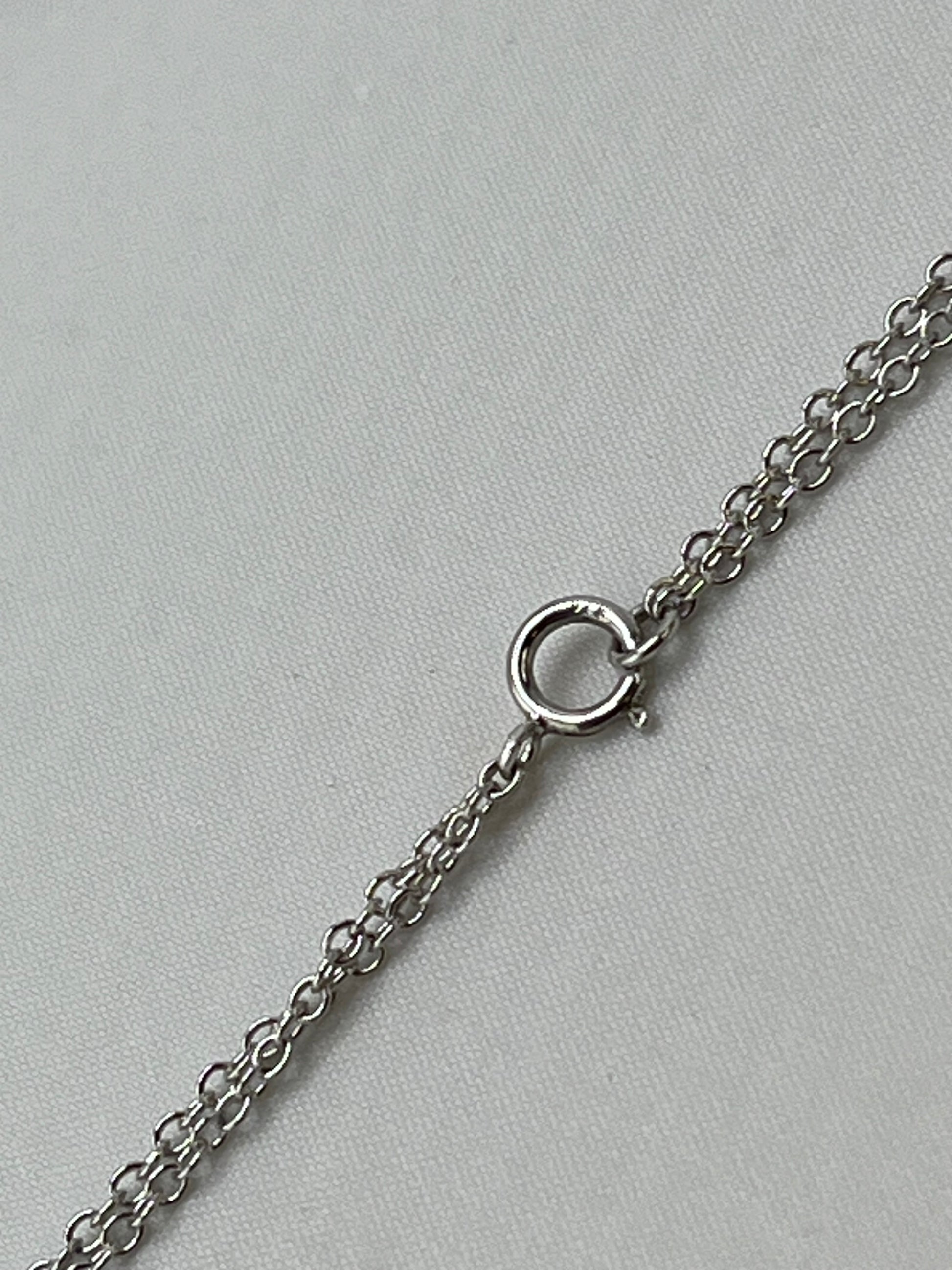 925 Sterling Silver Filigree Round Crystal Pave With carved Rose Motif In Center Pendant With Double