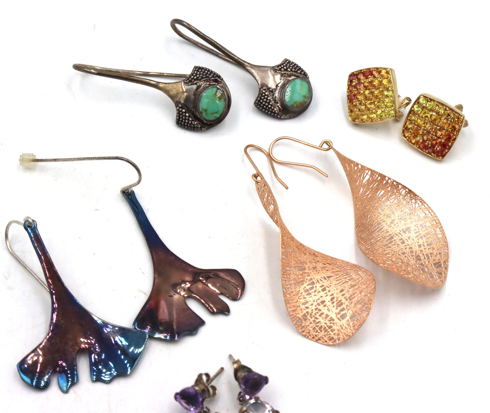 6 Pairs of 925 sterling silver earrings