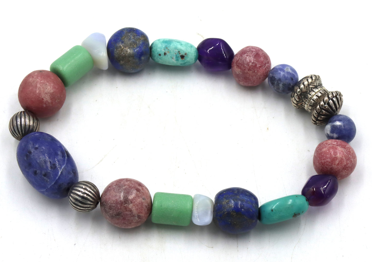 Multi color gemstone bracelet
