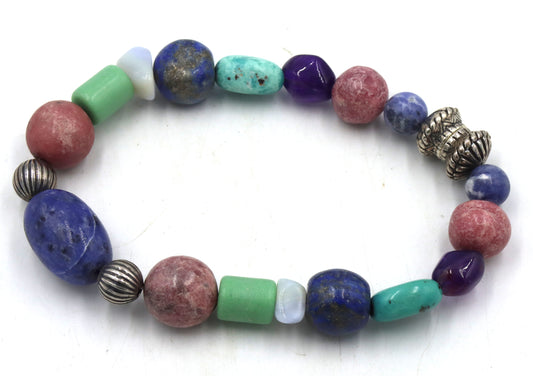 Multi color gemstone bracelet