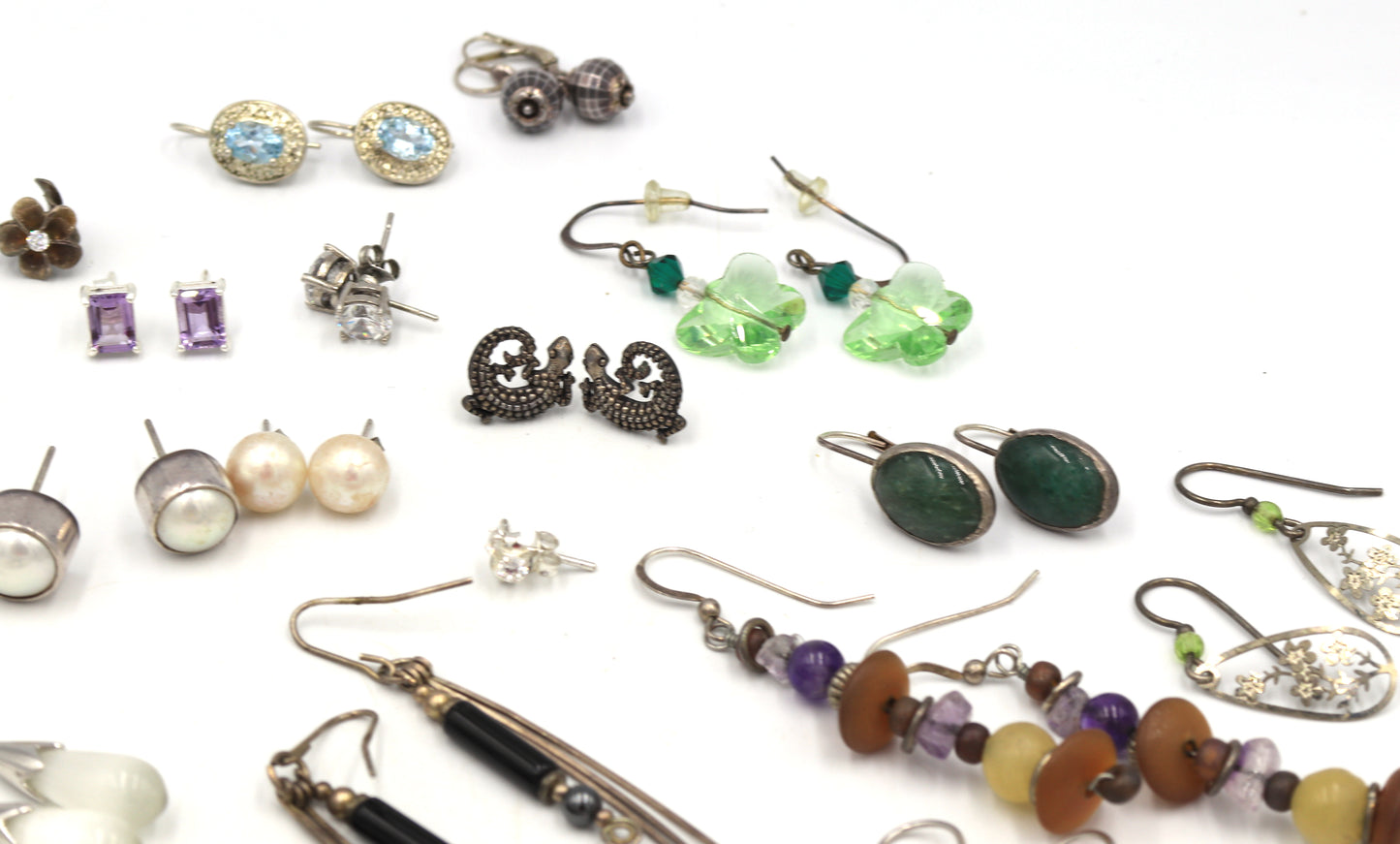 Group lot of Vintage 925 sterling silver earrings