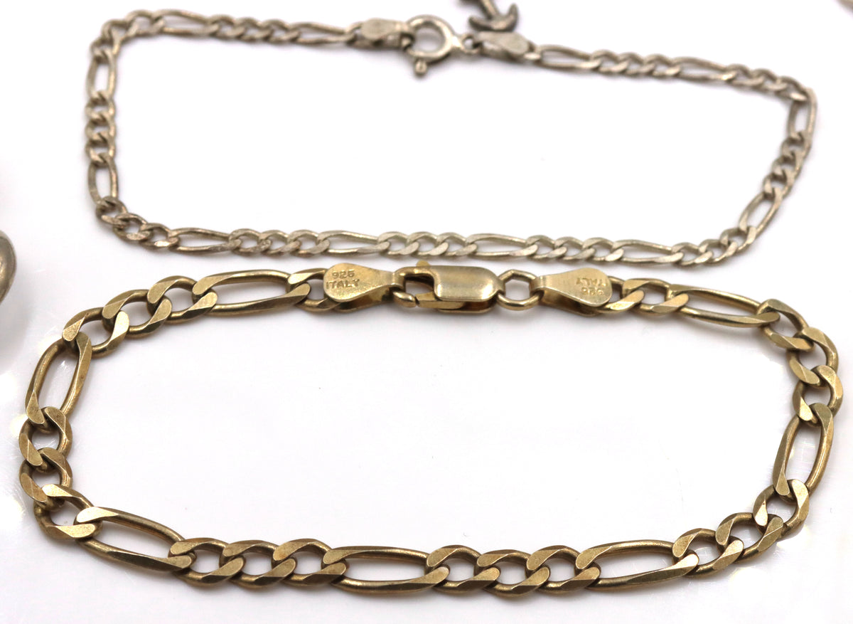 Group lot of 11 Vintage 925 sterling silver bracelets