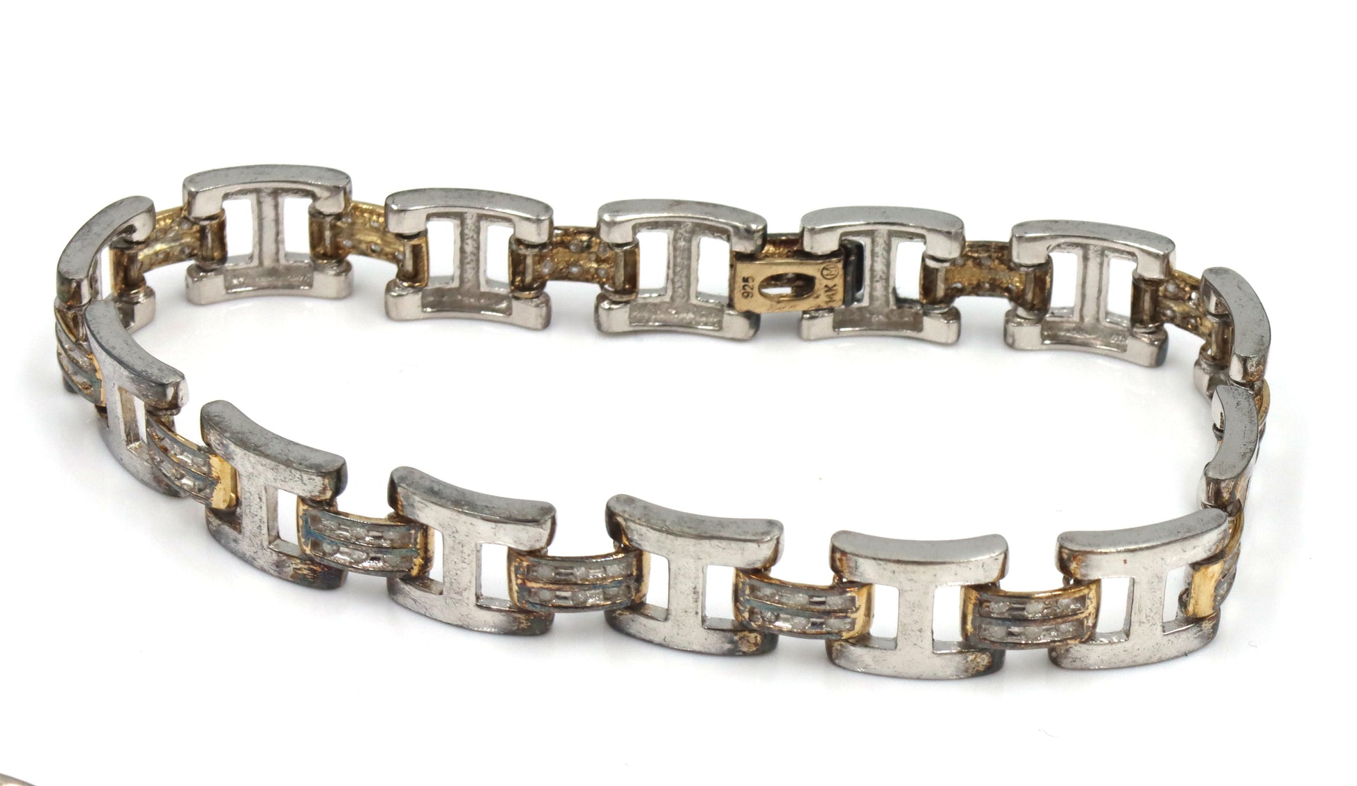 Group lot of 3 vintage 925 sterling silver bracelets