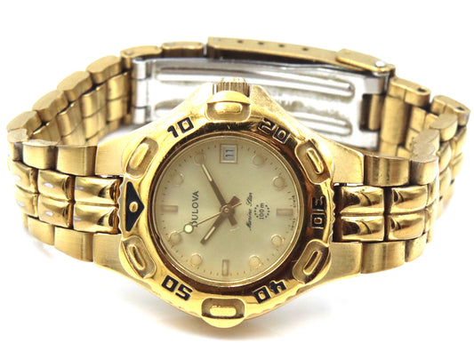Bulova Marine star gold stainless steel watch