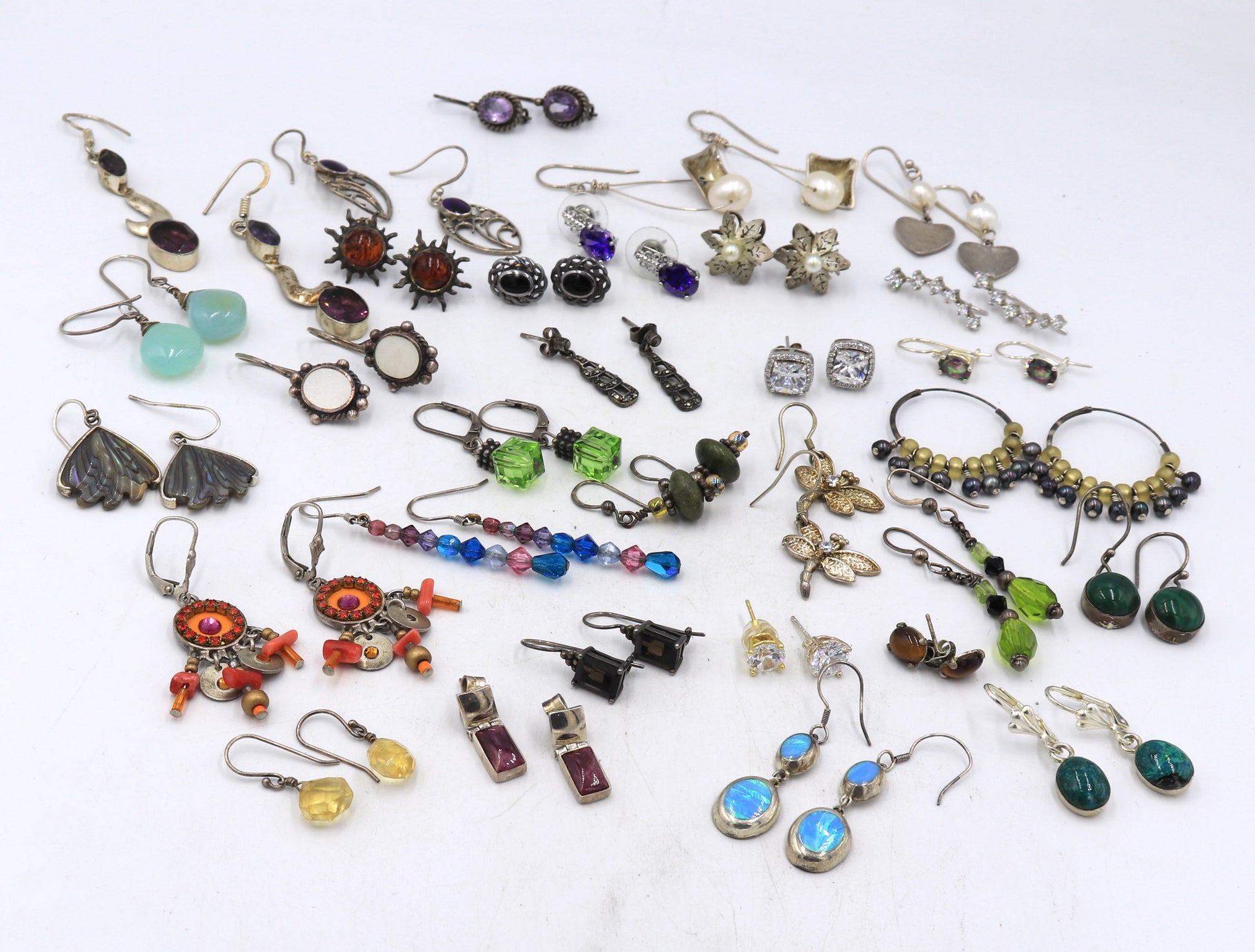 Group lot of Vintage 925 sterling silver earrings