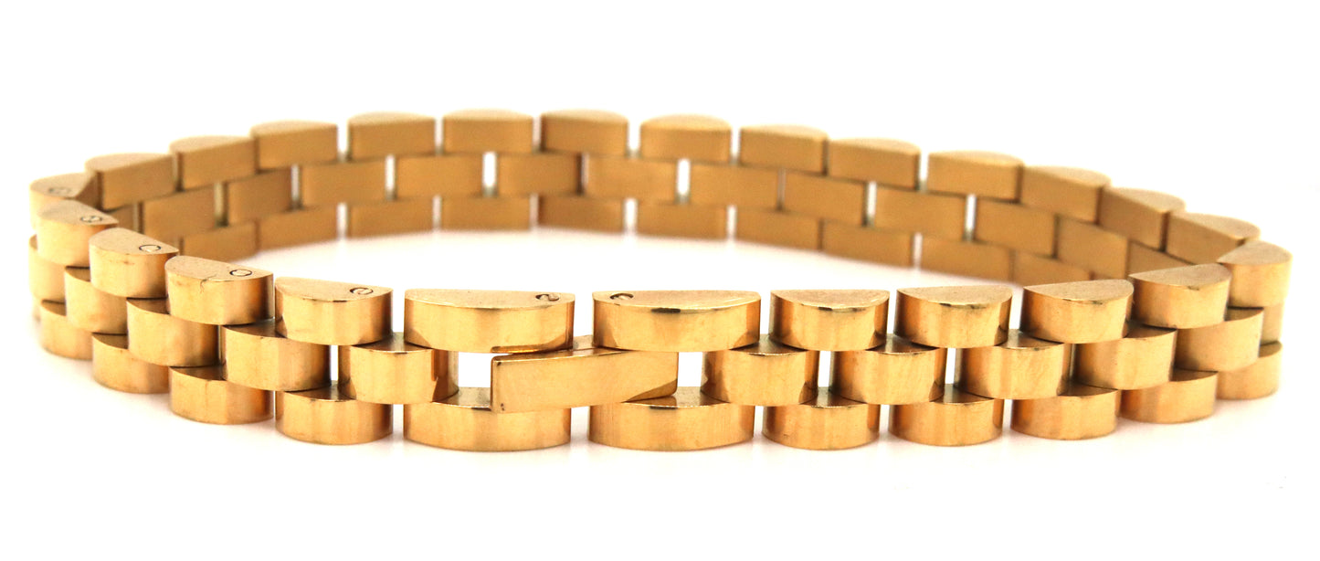 Stainless steel link watch bracelet