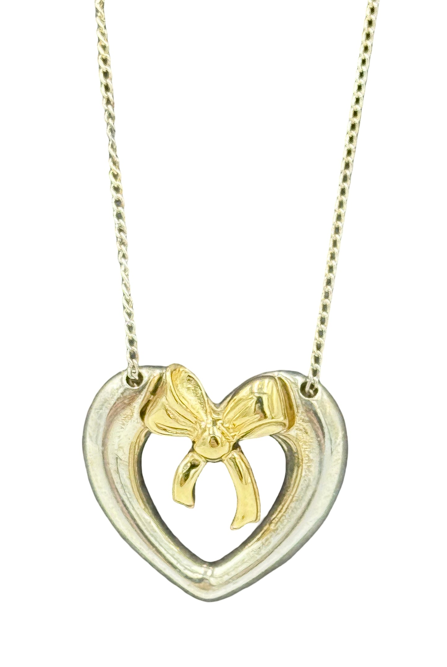 Tiffany & Co Bow tie heart pendant on chain