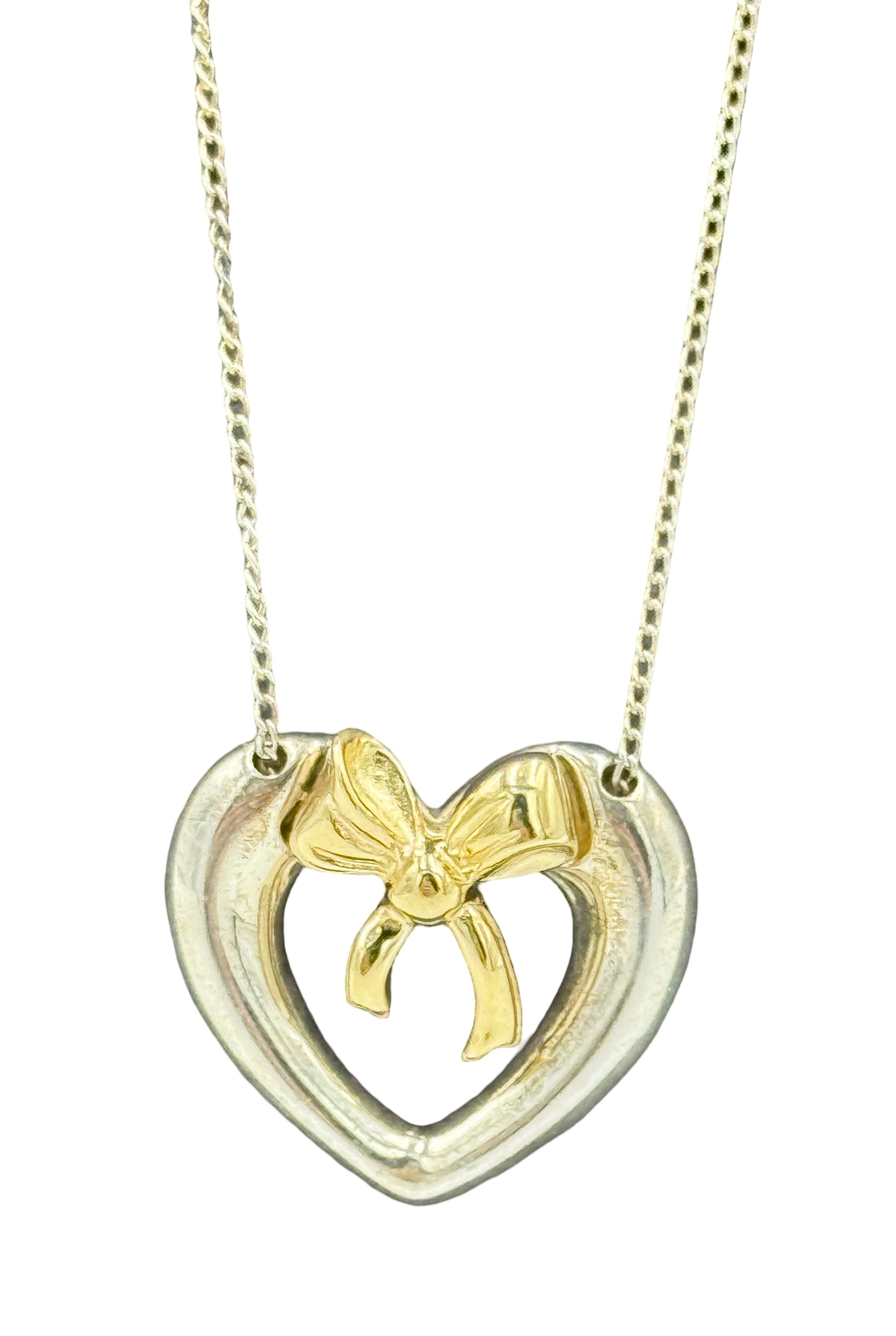 Tiffany & Co Bow tie heart pendant on chain