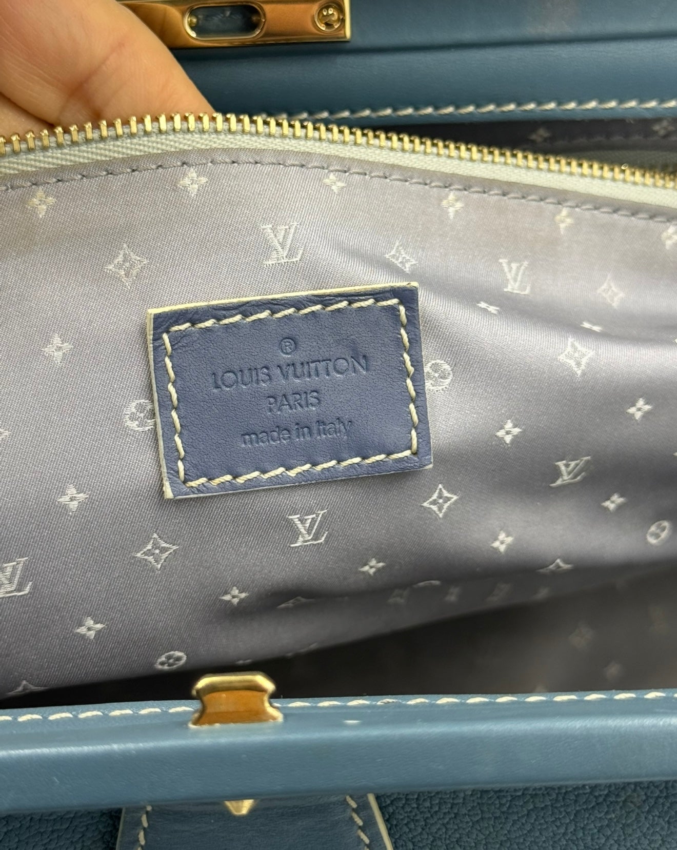 Louis Vuitton Blue Suhali Leather L'Ingenieux GM Bag