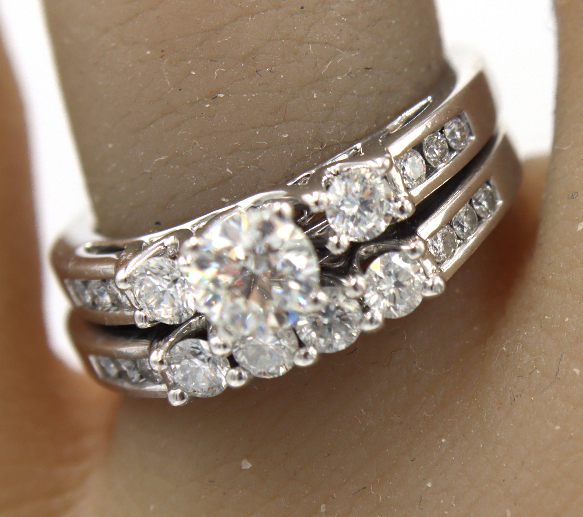 Dazzling White Gold Diamond Wedding Set