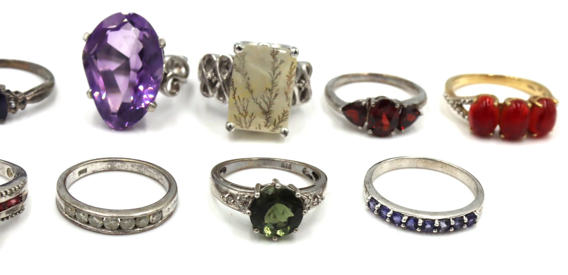 Group lot of Vintage 925 sterling silver rings