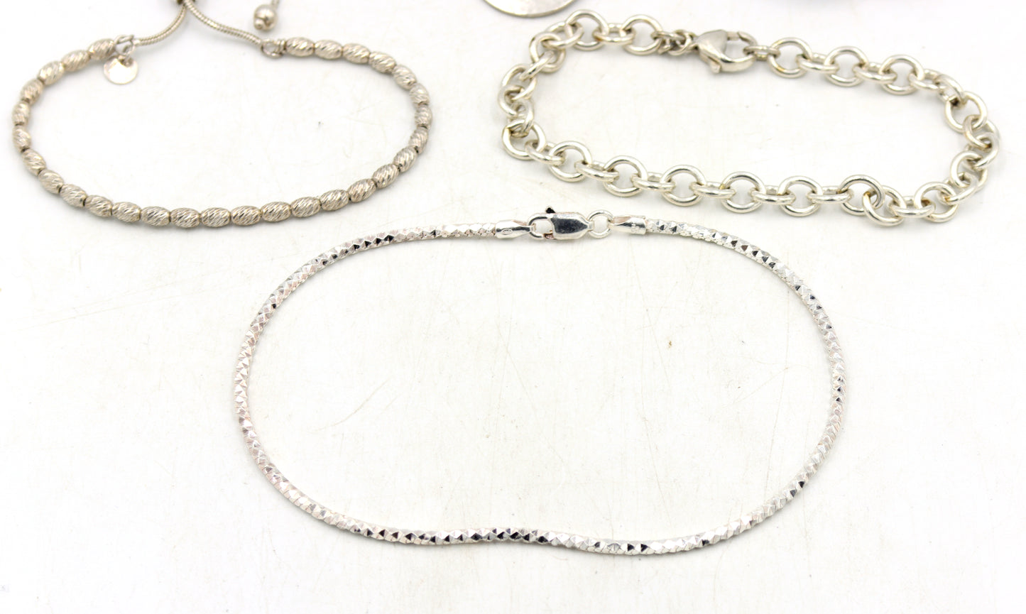 Group lot of 5 Vintage 925 sterling silver bracelets
