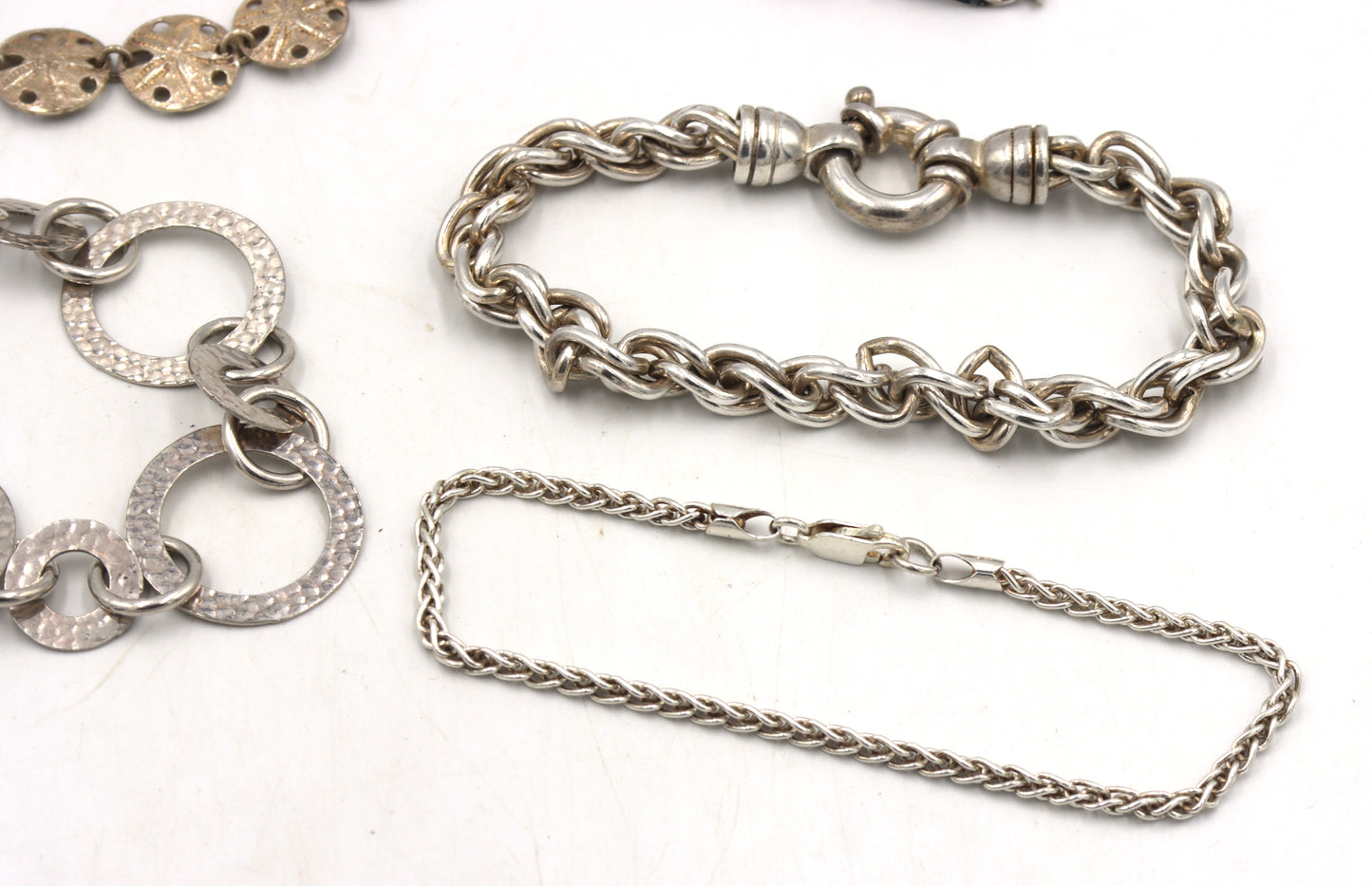 Group lot of 5 Vintage 925 sterling silver bracelets