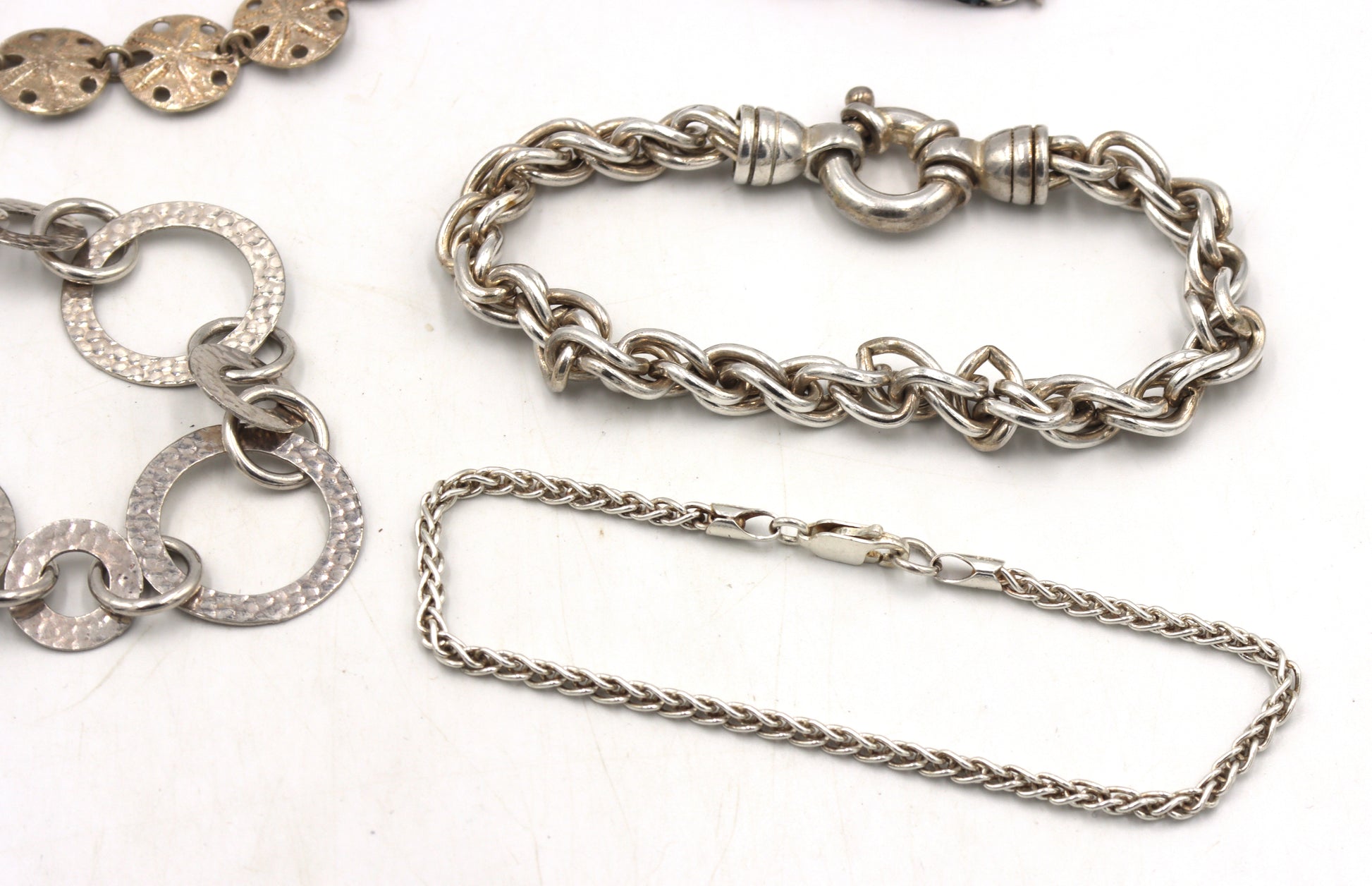 Group lot of 5 Vintage 925 sterling silver bracelets
