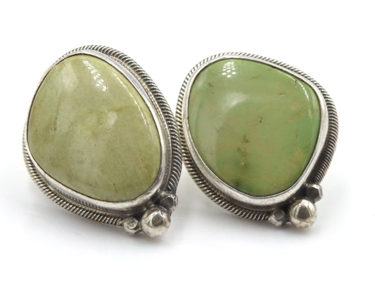 Roie Jaque 925 Sterling Silver Green Turquoise Earrings