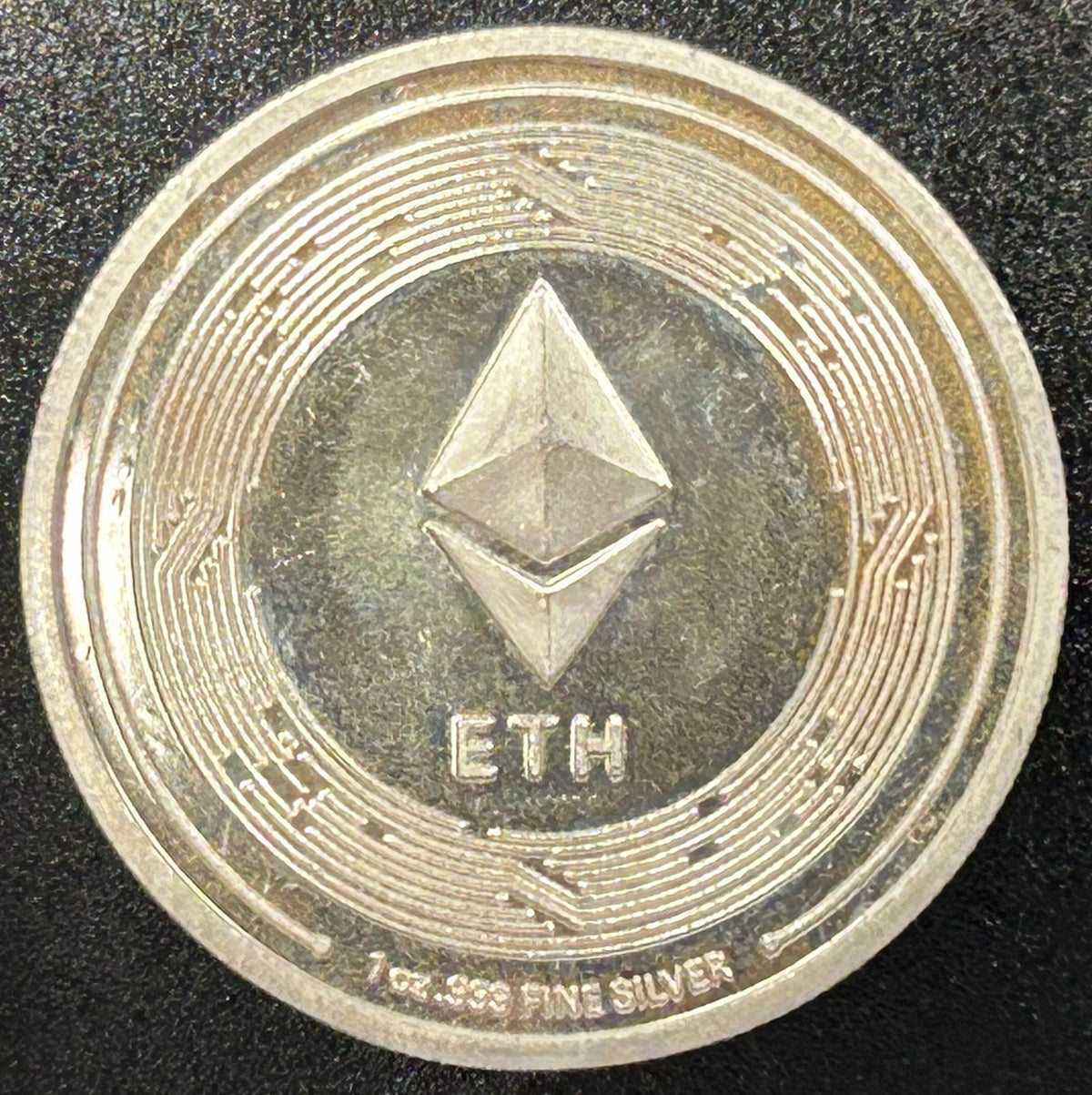 1 oz .999 Fine Silver Ethereum Cryptocurrency Round