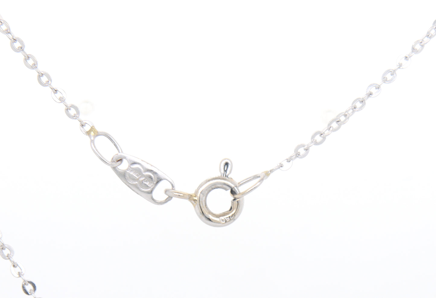 18kt White gold diamond accent free form star pendant on chain