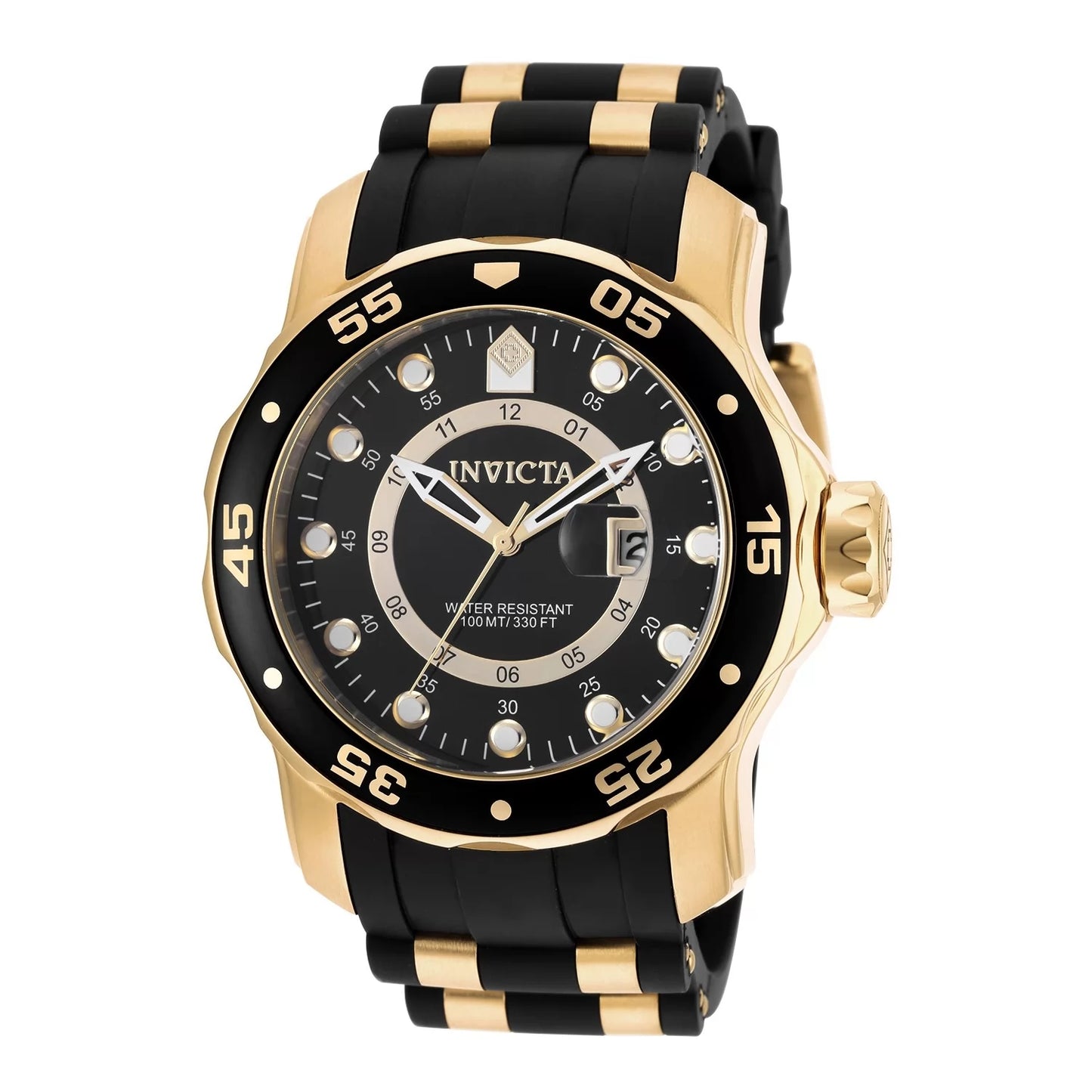 Invicta Men's Pro Diver Quartz GMT Black Dial Watch