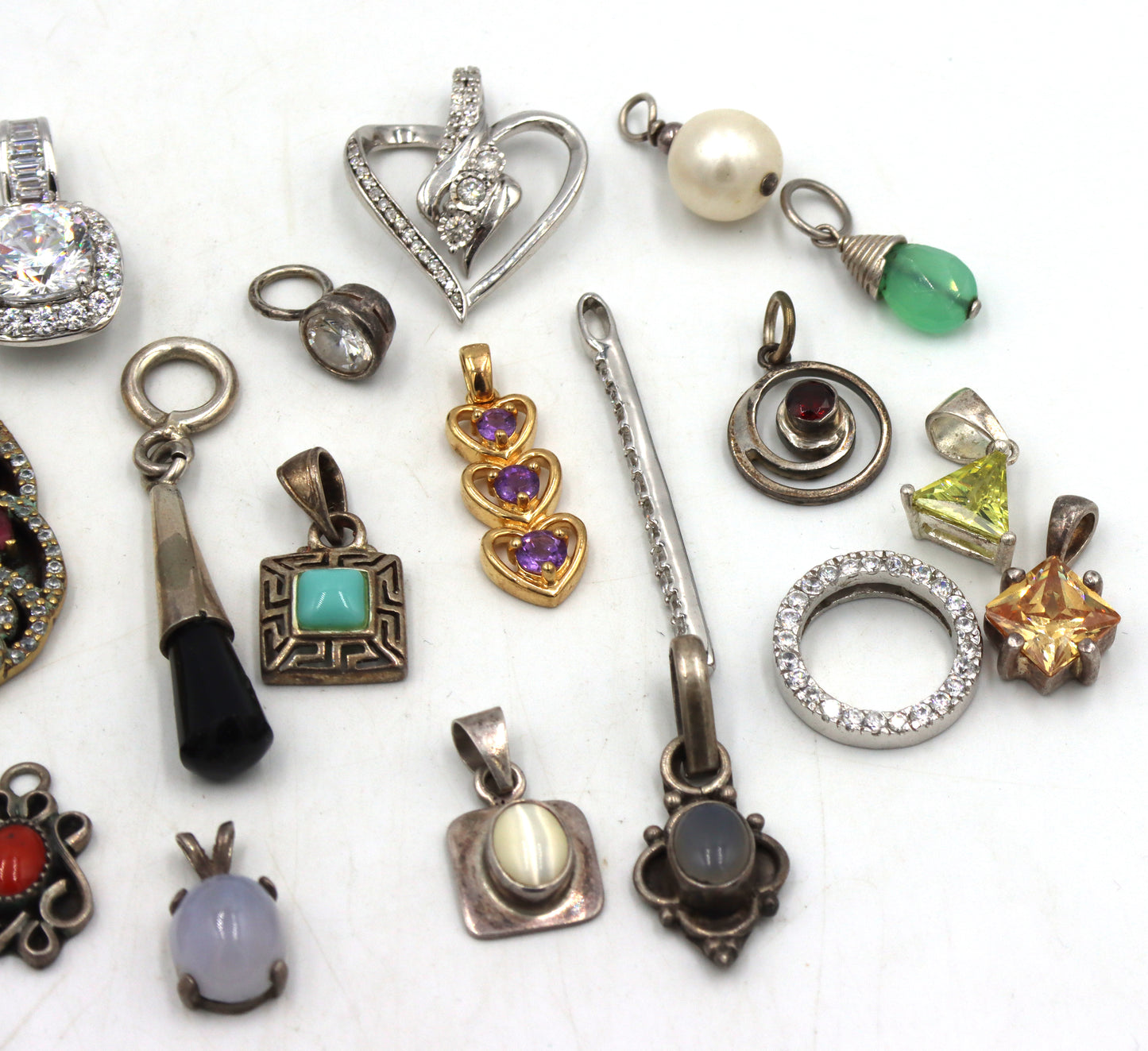 Group lot of Vintage 925 sterling silver pendants